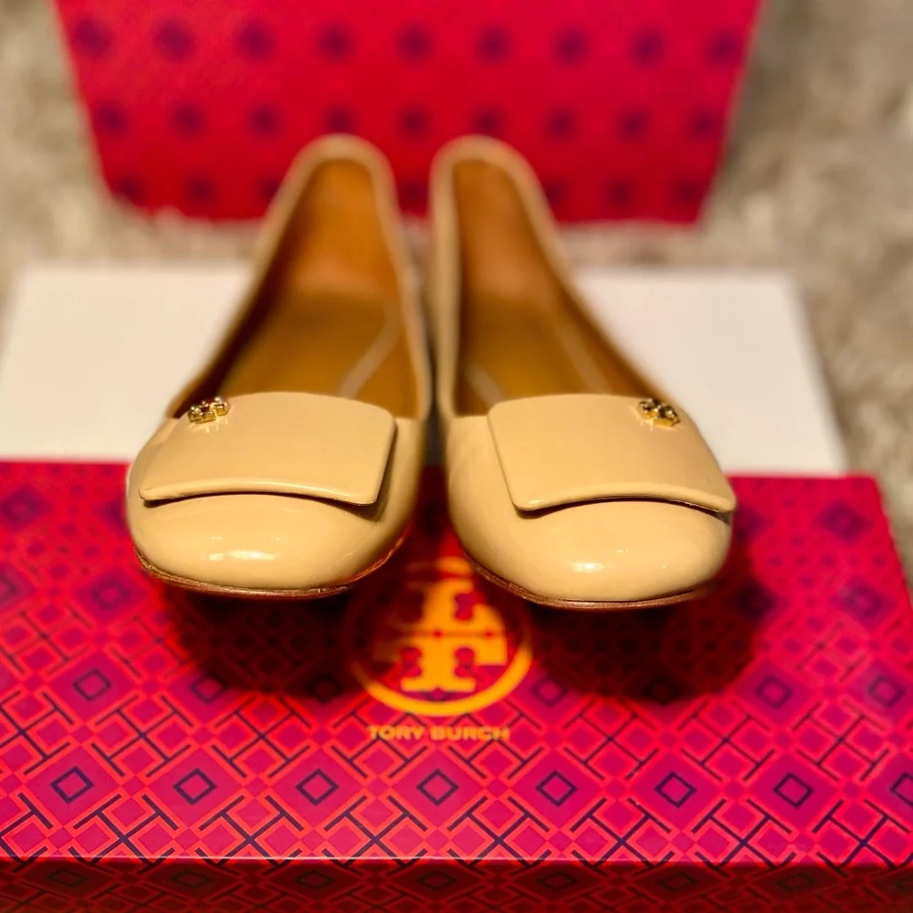 Tory Burch Yardley Flat Patent Calf Size 8 - Picture 3 of 9